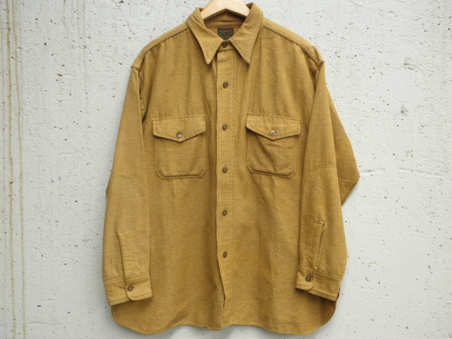 1930年代 5 ブラザース ウールワークシャツ（メタルボタン・マチ付き 