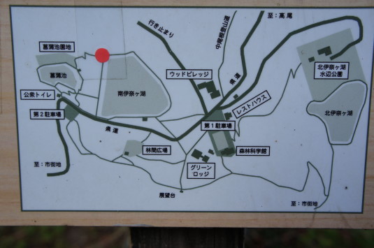 紅葉　伊奈ヶ湖　マップ