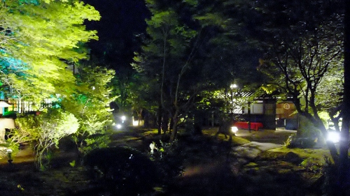 庭の灯り