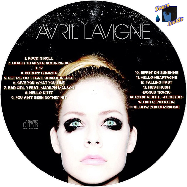 Avril Lavigne Avril Lavigne アヴリル ラヴィーン アヴリル ラヴィーン Tears Inside の 自作 Cd Dvd ラベル