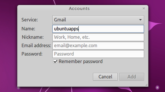 Geary Ubuntu 複数のGmailアカウントを追加