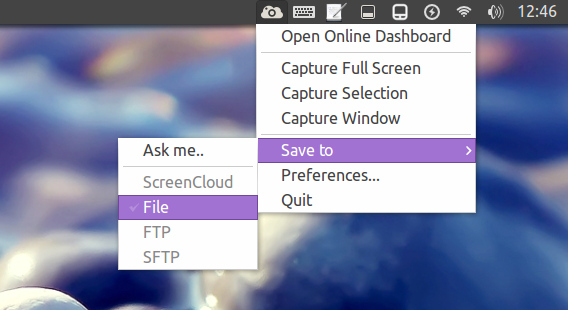 ScreenCloud Ubuntu 画面キャプチャ