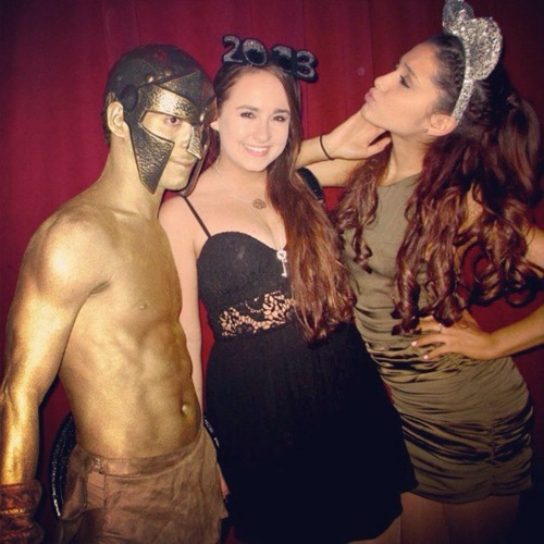 Ariana Grande & Elizabeth Gillies - Upskirts at a New Year's Eve Party (2)