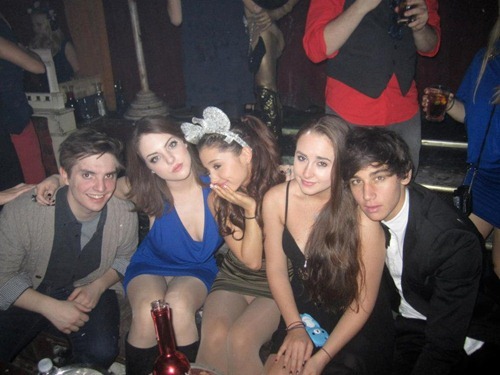 Ariana Grande & Elizabeth Gillies - Upskirts at a New Year's Eve Party (7)